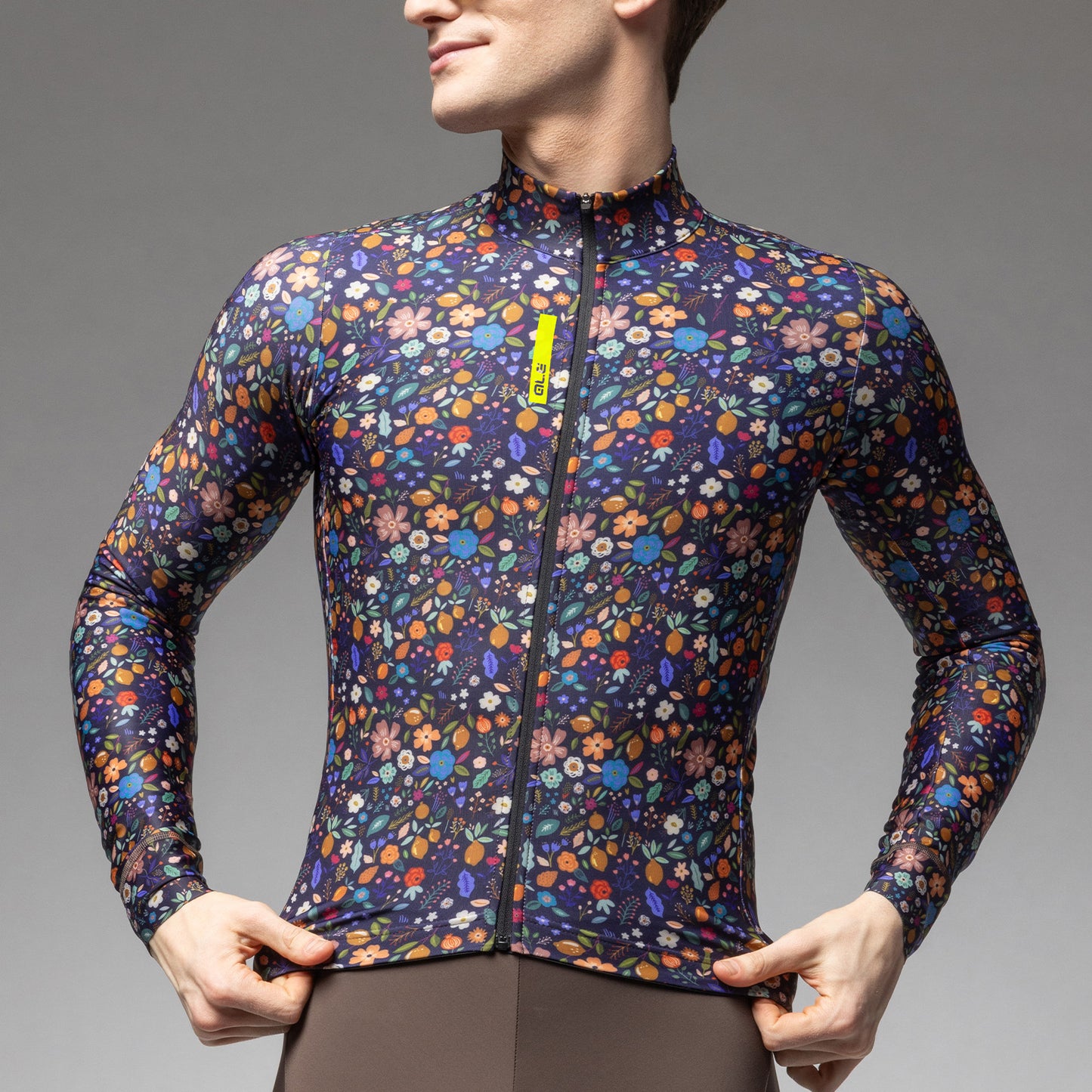 Long Sleeve Jersey Man Flowery