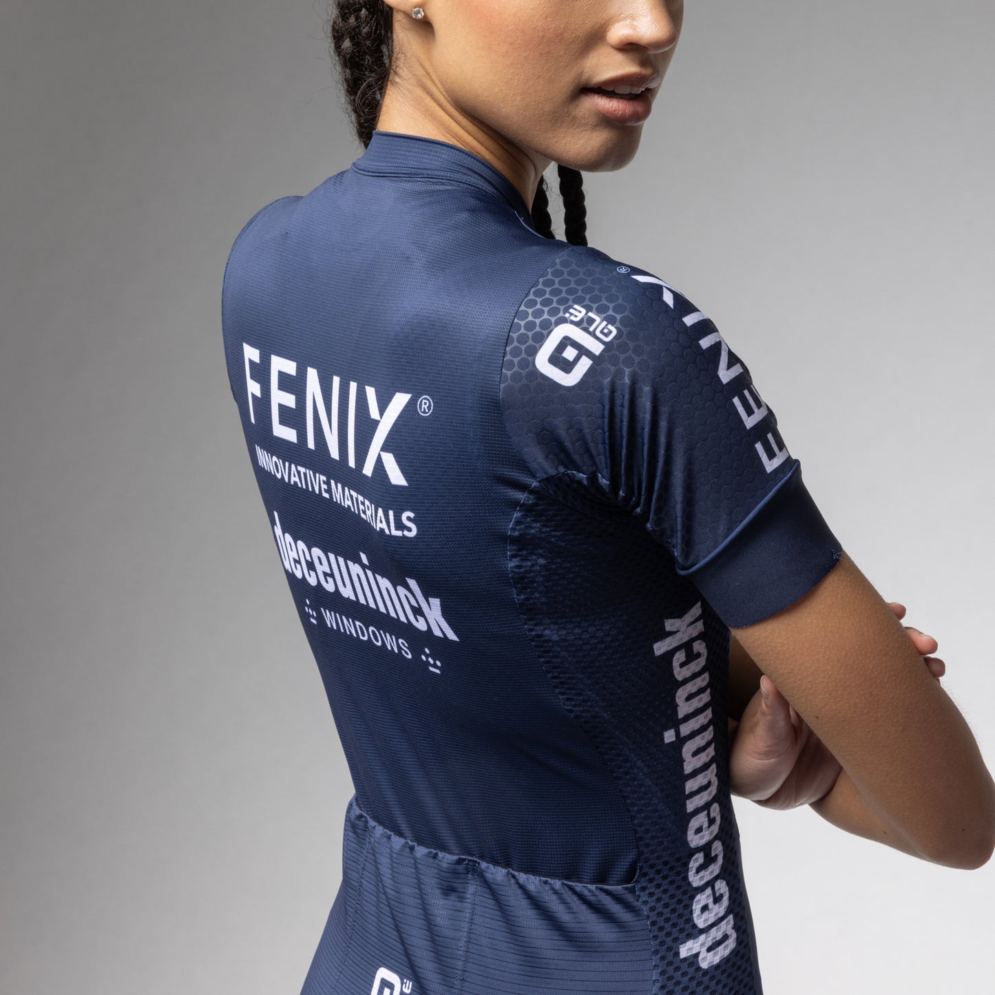 Kurzarm Trikot Frau Fenix Deceuninck Blu