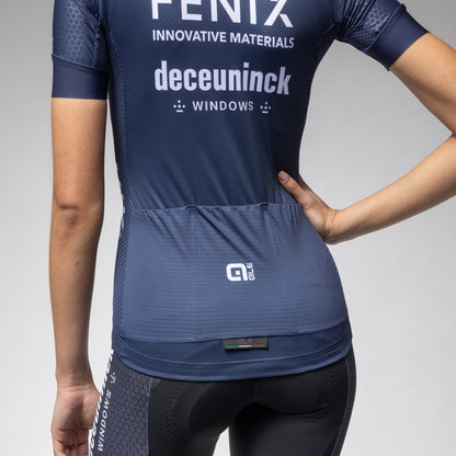 Kurzarm Trikot Frau Fenix Deceuninck Blu