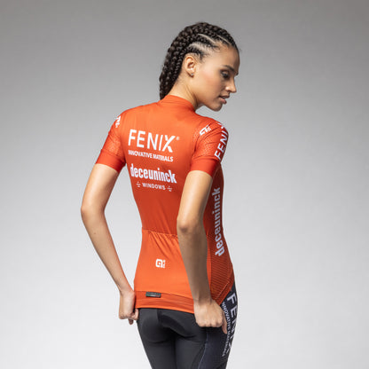 Kurzarm Trikot Frau Fenix Deceuninck Blu