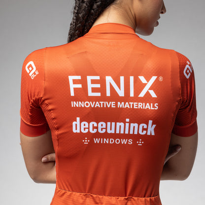 Kurzarm Trikot Frau Fenix Deceuninck Blu