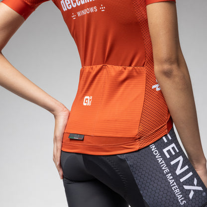 Kurzarm Trikot Frau Fenix Deceuninck Blu
