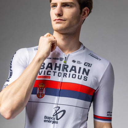Maglia Manica Corta Uomo Bahrain Victorious Campione Serbia
