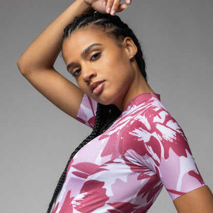 Short Sleeve Jersey Woman Flower